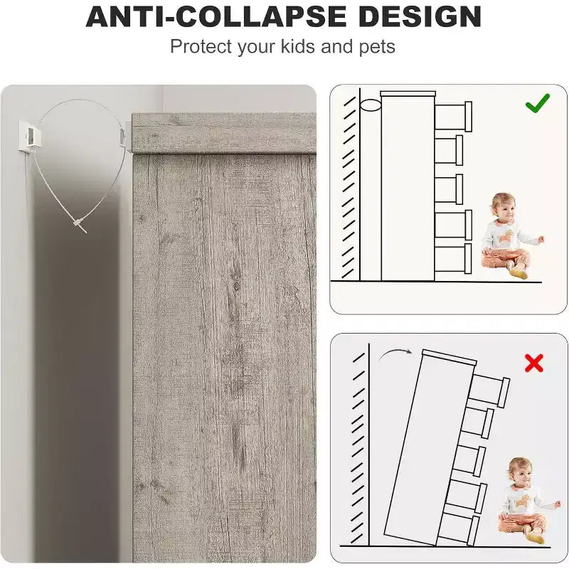 Commode Acekool moderne à 5 tiroirs grise – Poignées encastrées, rangement spacieux pour chambre, chambre de bébé, entrée