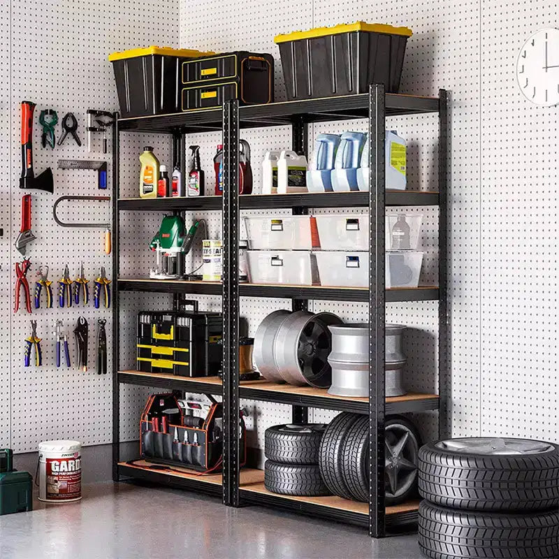 Étagères industrielles TROPOW à 5 niveaux C, 30x12x60 pouces, rayonnage de garage robuste avec capacité de 2000 livres
