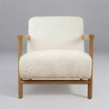 Art Leon Wood and Fabric Accent Chair