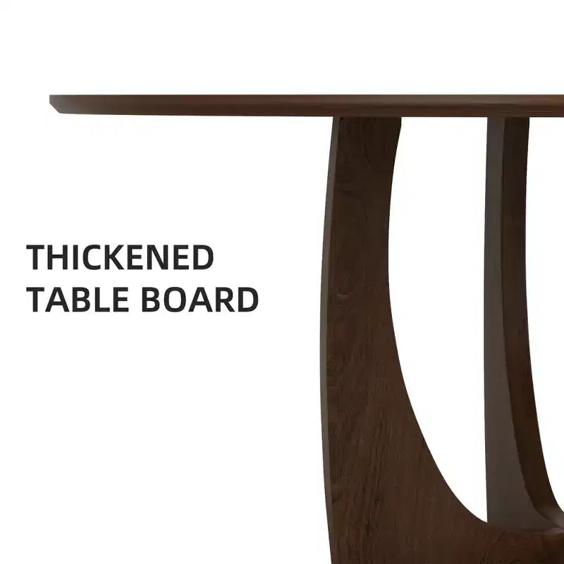 Table de salle à manger/de cuisine ronde de 42 pouces avec piédestal entrecroisé