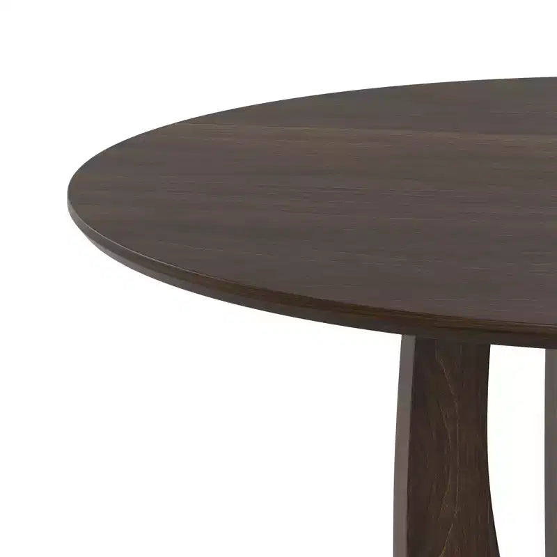 Table de salle à manger/de cuisine ronde de 42 pouces avec piédestal entrecroisé