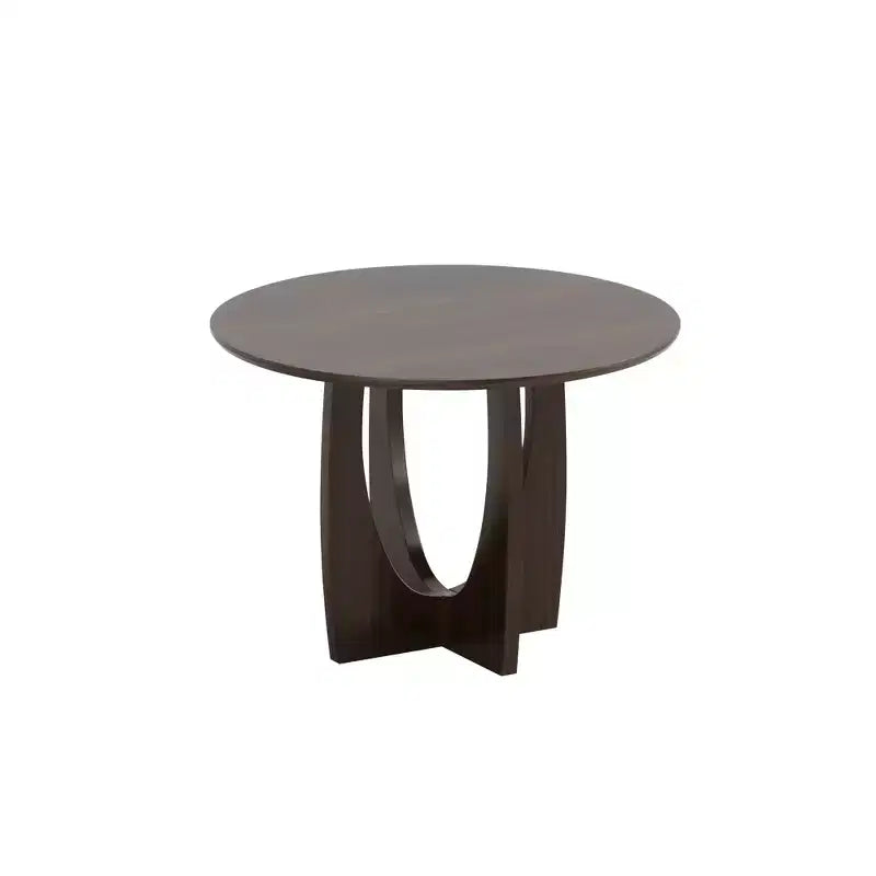 Table de salle à manger/de cuisine ronde de 42 pouces avec piédestal entrecroisé
