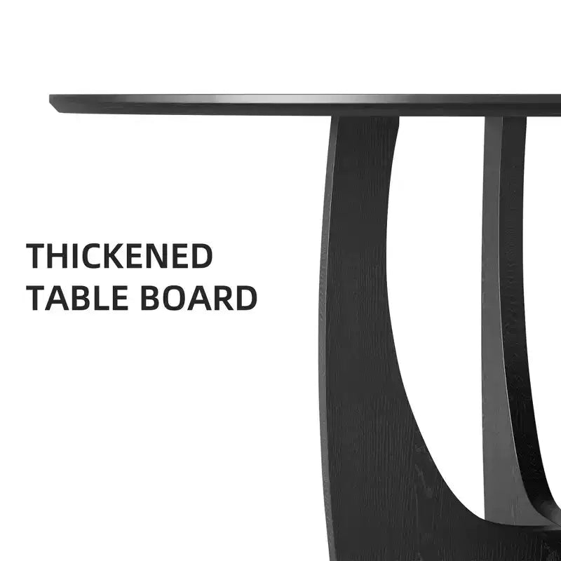 Table de salle à manger/de cuisine ronde de 42 pouces avec piédestal entrecroisé