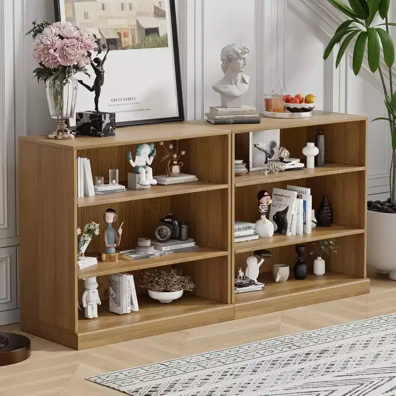 MAYEERTY Meuble de rangement autoportant en bois, armoires décoratives pour la maison, le bureau, les petits espaces, marron, 31*31*16 po