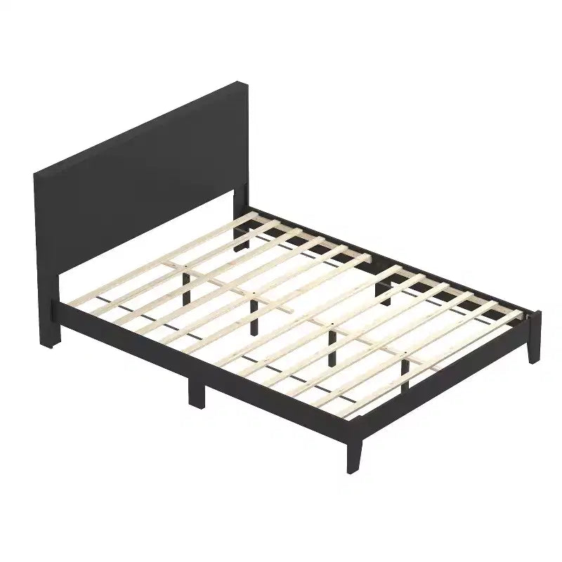 Lit plateforme Galano Payne Queen avec tête de lit Noir