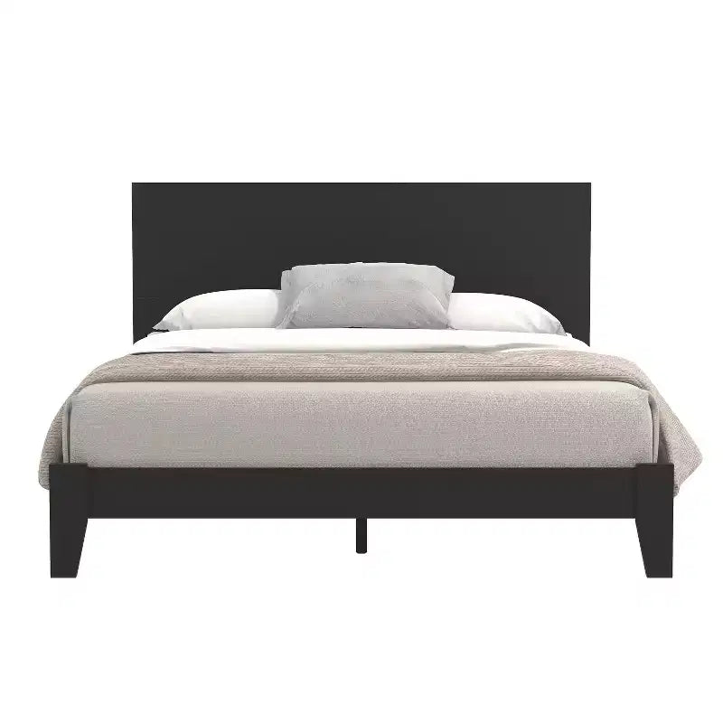 Lit plateforme Galano Payne Queen avec tête de lit Noir