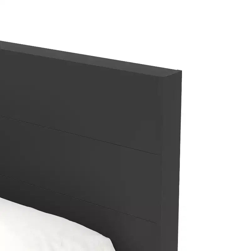 Lit plateforme Galano Payne Queen avec tête de lit Noir