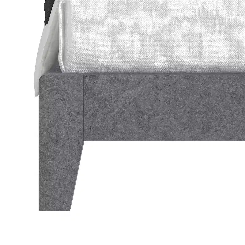 Lit de luxe Galano Queen Payne avec tête de lit – Gris froid béton