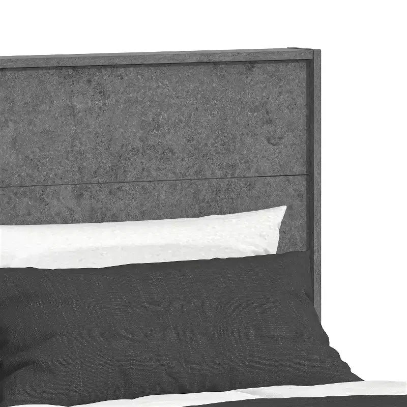 Lit de luxe Galano Queen Payne avec tête de lit – Gris froid béton