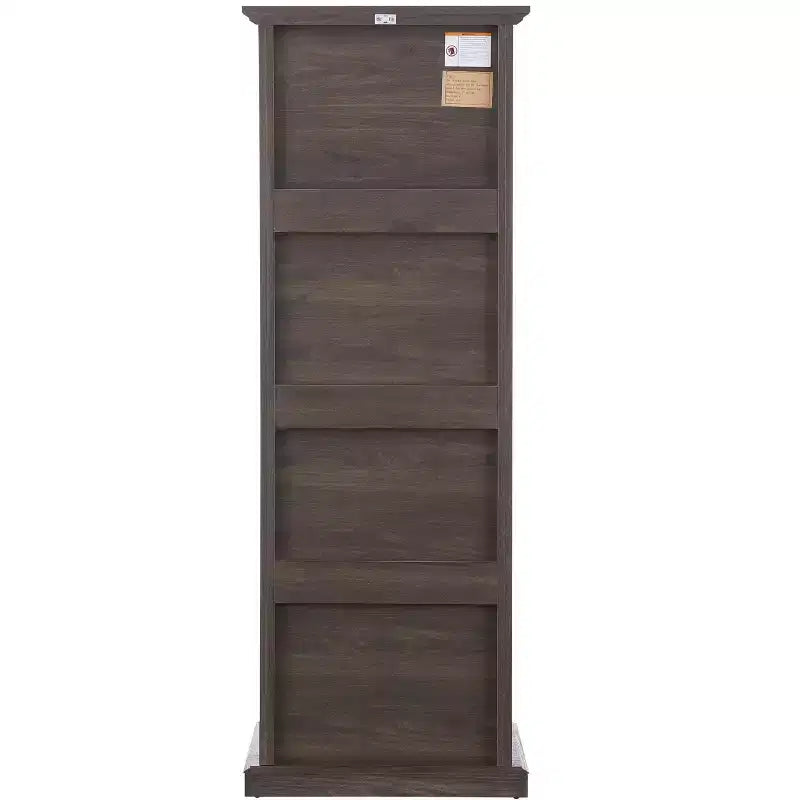 Armoire de rangement haute moderne avec portes et étagères en verre - Buffet autoportant polyvalent avec tiroir pour salon, cuisine, salle à manger et bureau