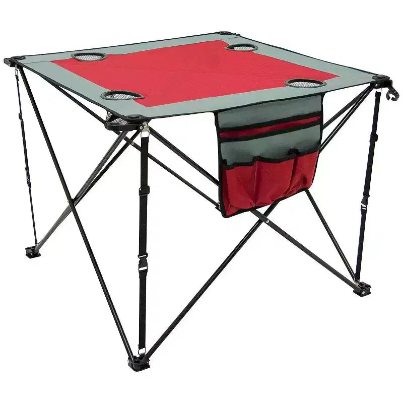 Table à vin pliante portable d'extérieur HOMLUX avec porte-gobelets, sac de rangement, plateau résistant aux UV