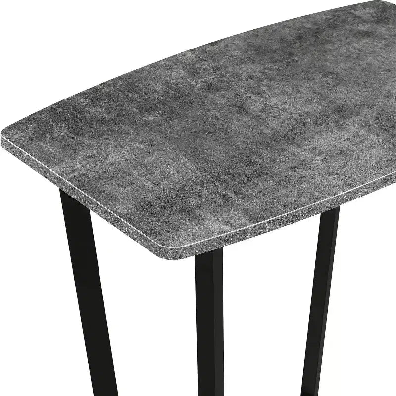 HomeStock Belmont – Table d'appoint industrielle avec étagère inférieure, cadre en métal thermolaqué et espace de rangement ouvert pour salons modernes
