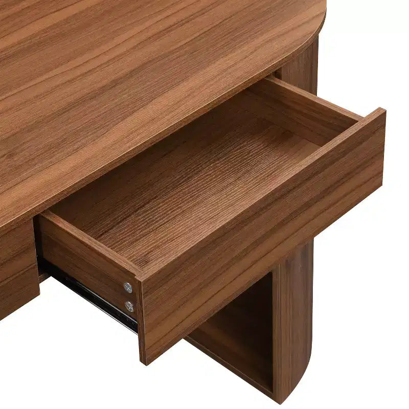 Bureau d'écriture moderne en bois Olivia Christopher Knight Home avec tiroirs et étagères