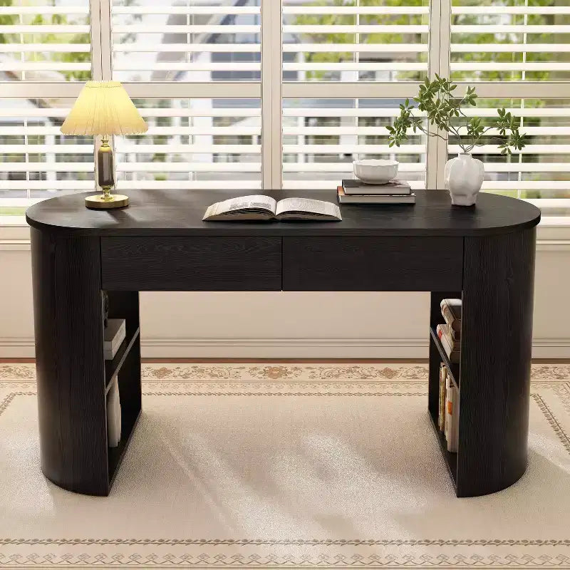 Christopher Knight Home Olivia Modern Wood Storage Writing Desk with Drawers and Shelves