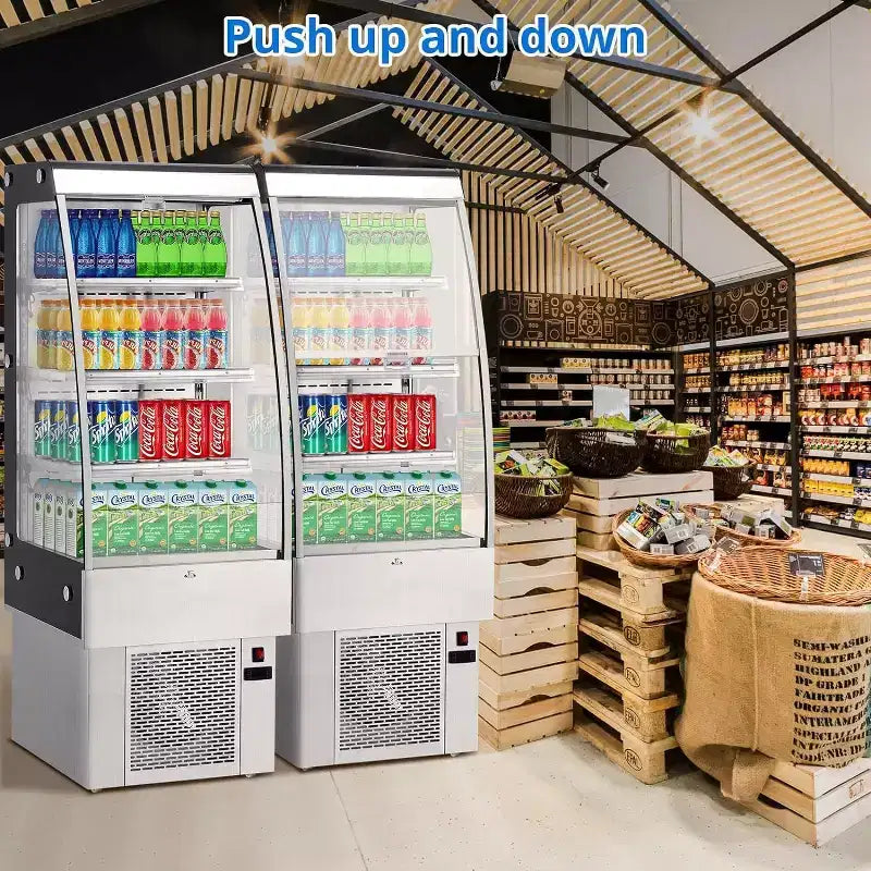Vitrine à pâtisserie, vitrine réfrigérée - Réfrigérateur à pâtisserie commercial de comptoir de 250 L avec porte en verre trempé, éclairage LED, étagères réglables, blanc