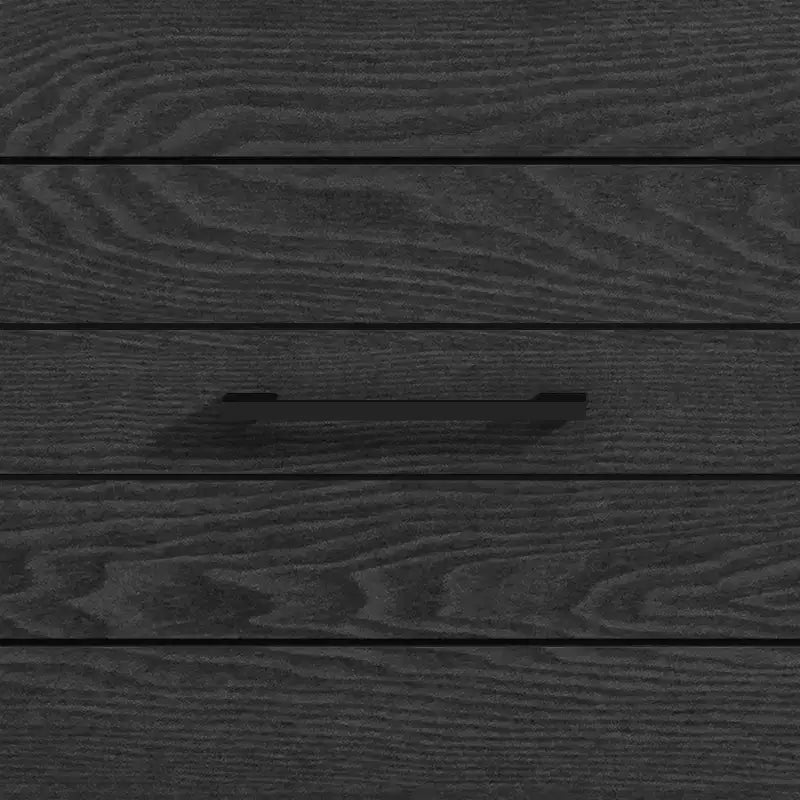 Commode 6 tiroirs Galano Hamsper (Verrouillage) - Chêne Gris Foncé