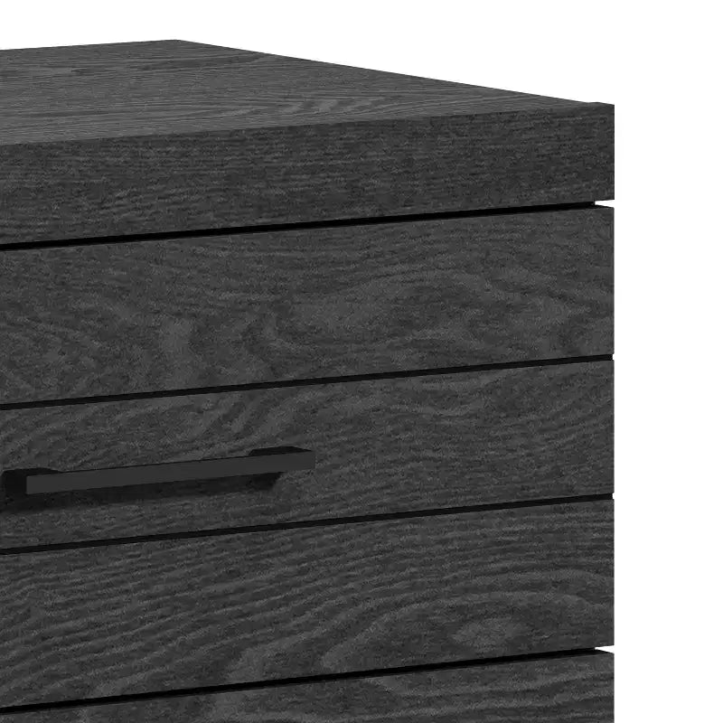 Commode 6 tiroirs Galano Hamsper (Verrouillage) - Chêne Gris Foncé