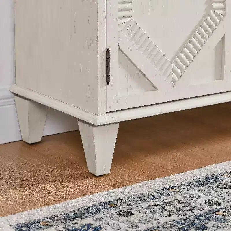 Buffet de salle à manger moderne du milieu du siècle de 65,2 pouces avec rangement, meuble de bar à café et à vin avec accent géométrique pour salon ou cuisine