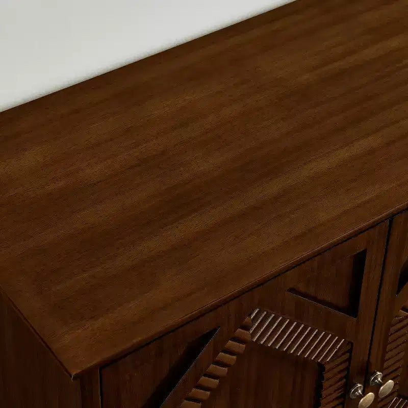 Buffet de salle à manger moderne du milieu du siècle de 65,2 pouces avec rangement, meuble de bar à café et à vin avec accent géométrique pour salon ou cuisine