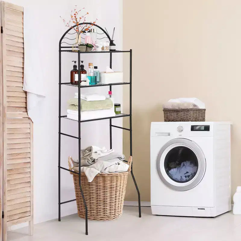 Étagère de rangement 3 niveaux au-dessus des toilettes, étagère de salle de bain autoportante en métal au-dessus des toilettes, étagère gain de place au-dessus des toilettes pour la salle de bain