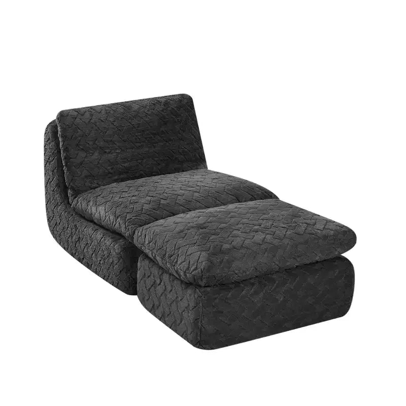 Fauteuil pivotant Whisen à compression intégrale avec pouf