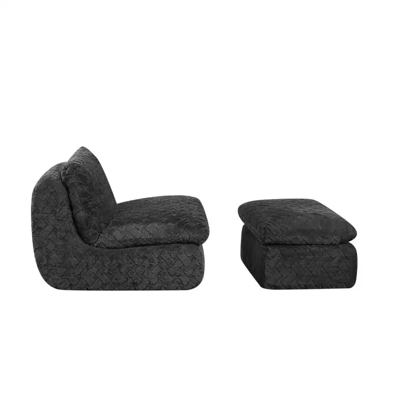 Fauteuil pivotant Whisen à compression intégrale avec pouf