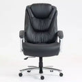Chaise de bureau de direction Okak avec surface en coton, chaise de bureau réglable en hauteur avec dossier haut et roulettes pour le bureau