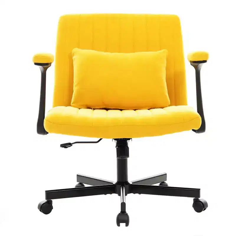Chaise de bureau moderne en velours Okak avec dossier rembourré, chaise de bureau avec accoudoir et dossier réglables, chaise confortable pour le bureau, l'étude
