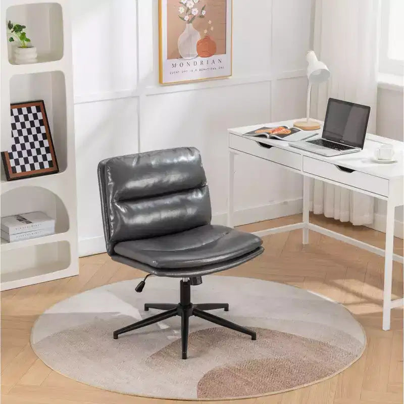 Okak – Fauteuil de bureau réglable en hauteur, chaise pivotante extra-large avec assise et dossier rembourrés, chaise d'ordinateur pour bureau, coiffeuse