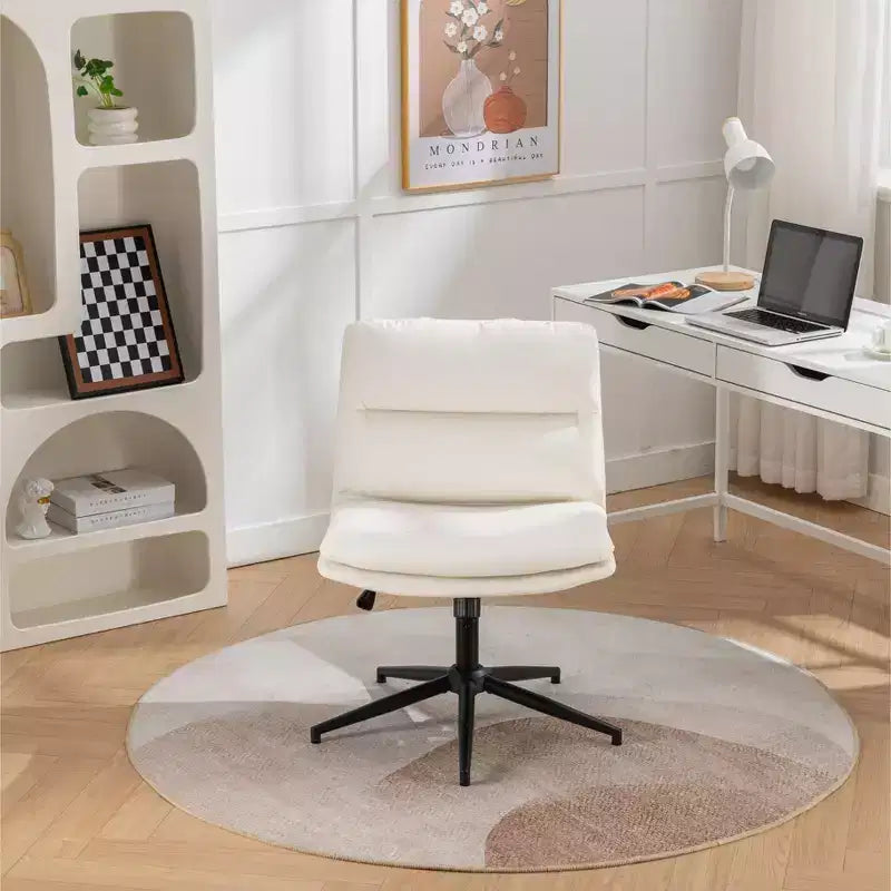 Okak – Fauteuil de bureau réglable en hauteur, chaise pivotante extra-large avec assise et dossier rembourrés, chaise d'ordinateur pour bureau, coiffeuse