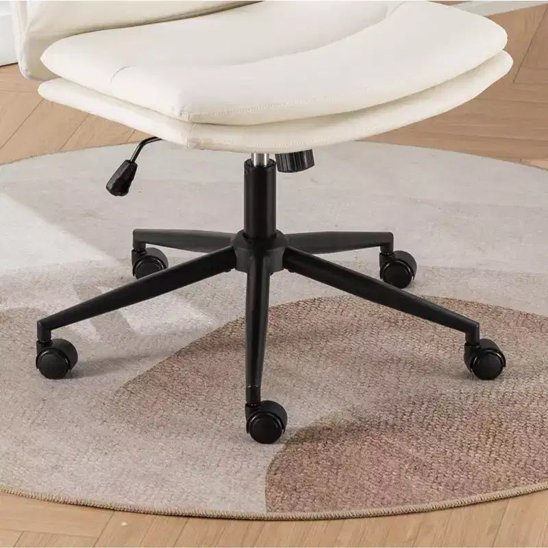 Okak – Fauteuil de bureau réglable en hauteur, chaise pivotante extra-large avec assise et dossier rembourrés, chaise d'ordinateur pour bureau, coiffeuse