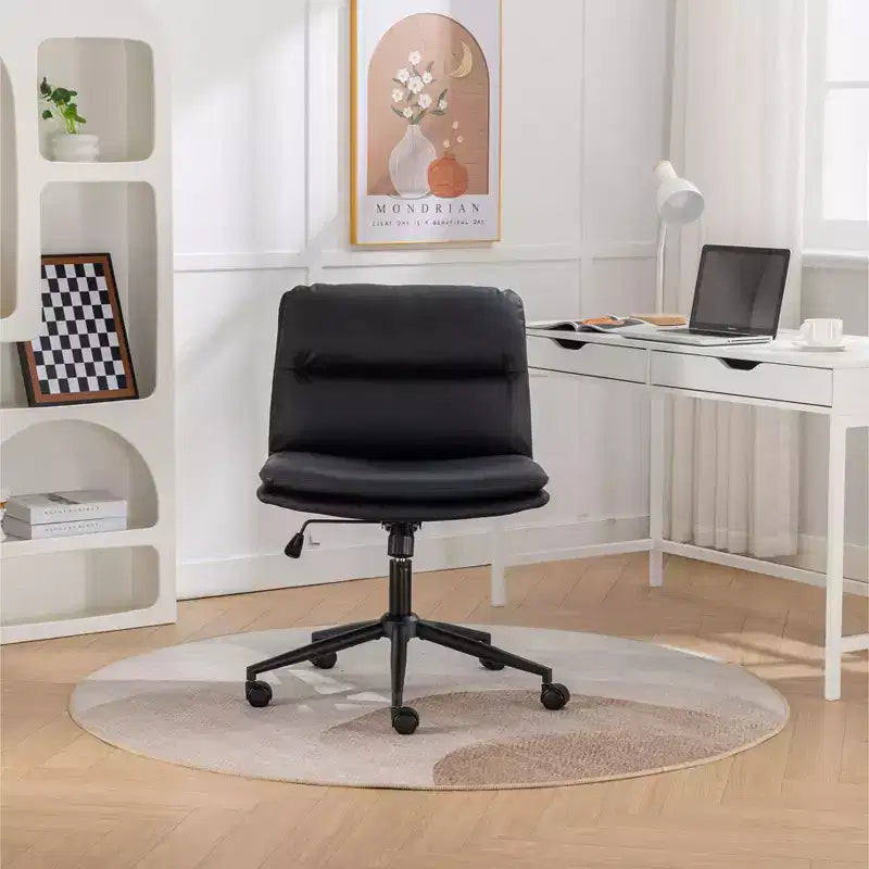 Okak – Fauteuil de bureau réglable en hauteur, chaise pivotante extra-large avec assise et dossier rembourrés, chaise d'ordinateur pour bureau, coiffeuse