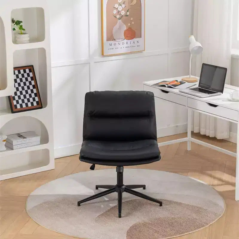 Okak – Fauteuil de bureau réglable en hauteur, chaise pivotante extra-large avec assise et dossier rembourrés, chaise d'ordinateur pour bureau, coiffeuse