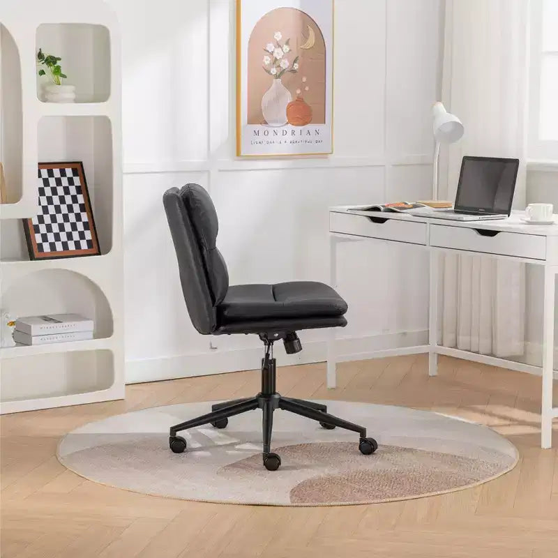 Okak – Fauteuil de bureau réglable en hauteur, chaise pivotante extra-large avec assise et dossier rembourrés, chaise d'ordinateur pour bureau, coiffeuse