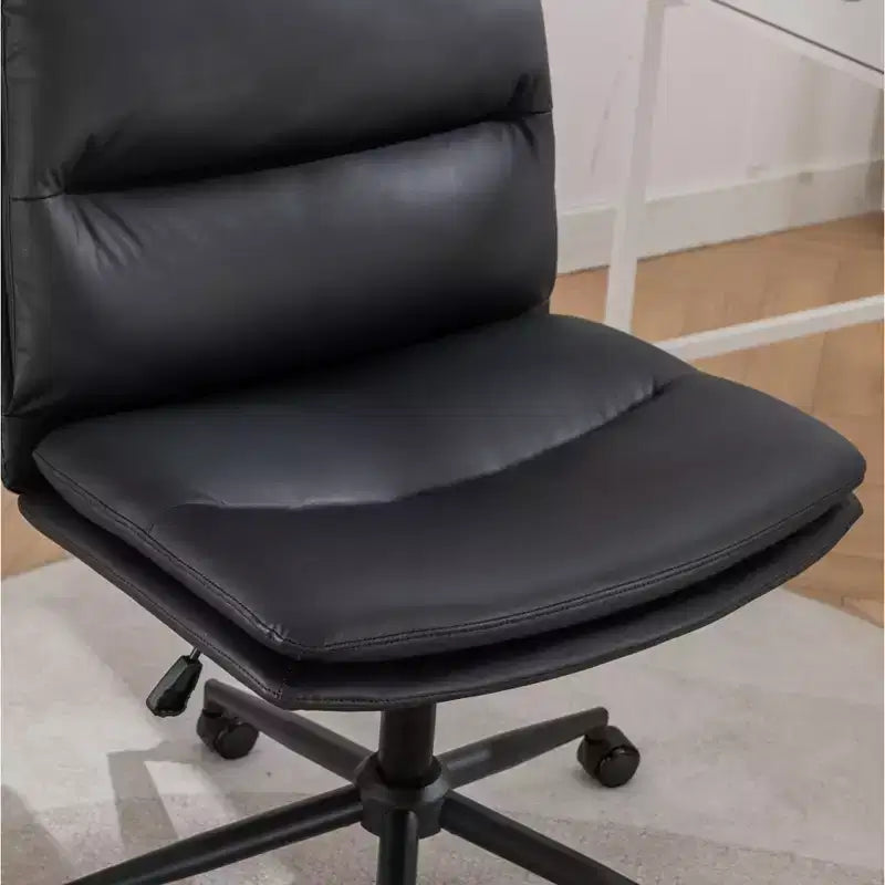 Okak – Fauteuil de bureau réglable en hauteur, chaise pivotante extra-large avec assise et dossier rembourrés, chaise d'ordinateur pour bureau, coiffeuse