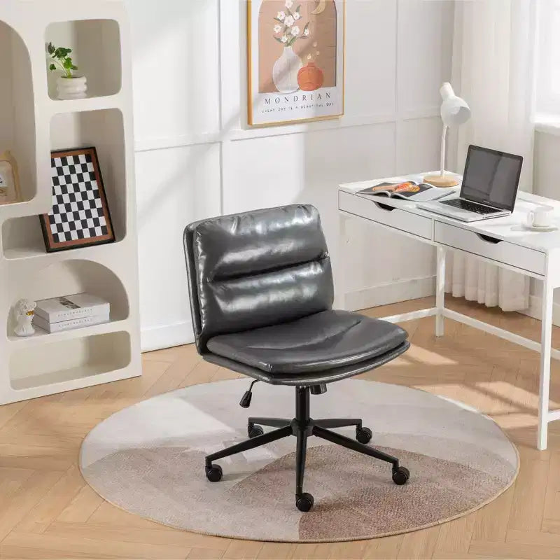 Okak – Fauteuil de bureau réglable en hauteur, chaise pivotante extra-large avec assise et dossier rembourrés, chaise d'ordinateur pour bureau, coiffeuse