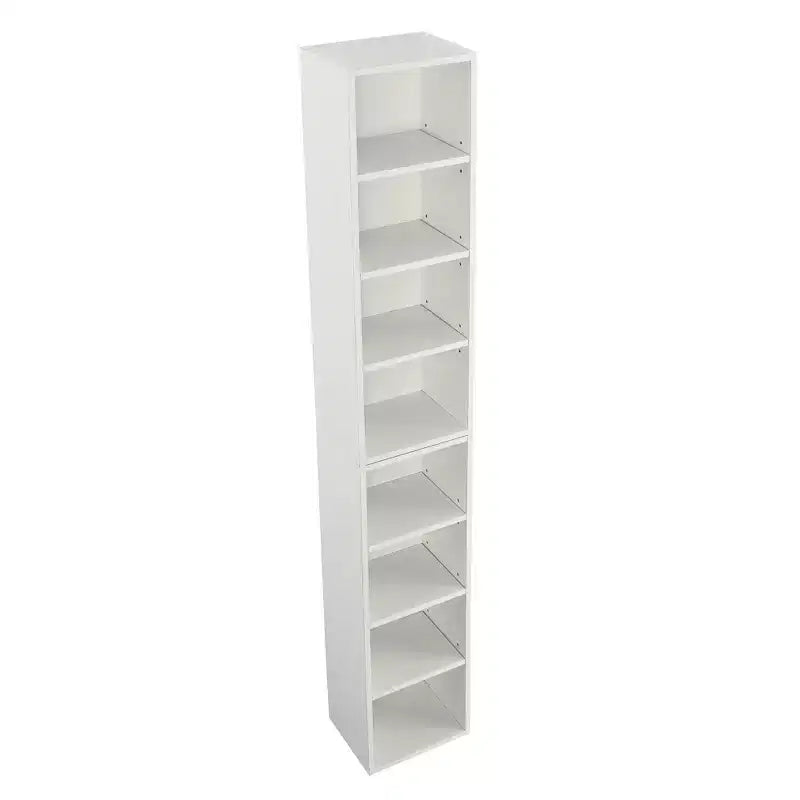 Étagère étroite Okak, étagère de rangement à 8 niveaux, bibliothèque haute pour livres et CD, organisateur de rangement pour salon, couloir, bureau