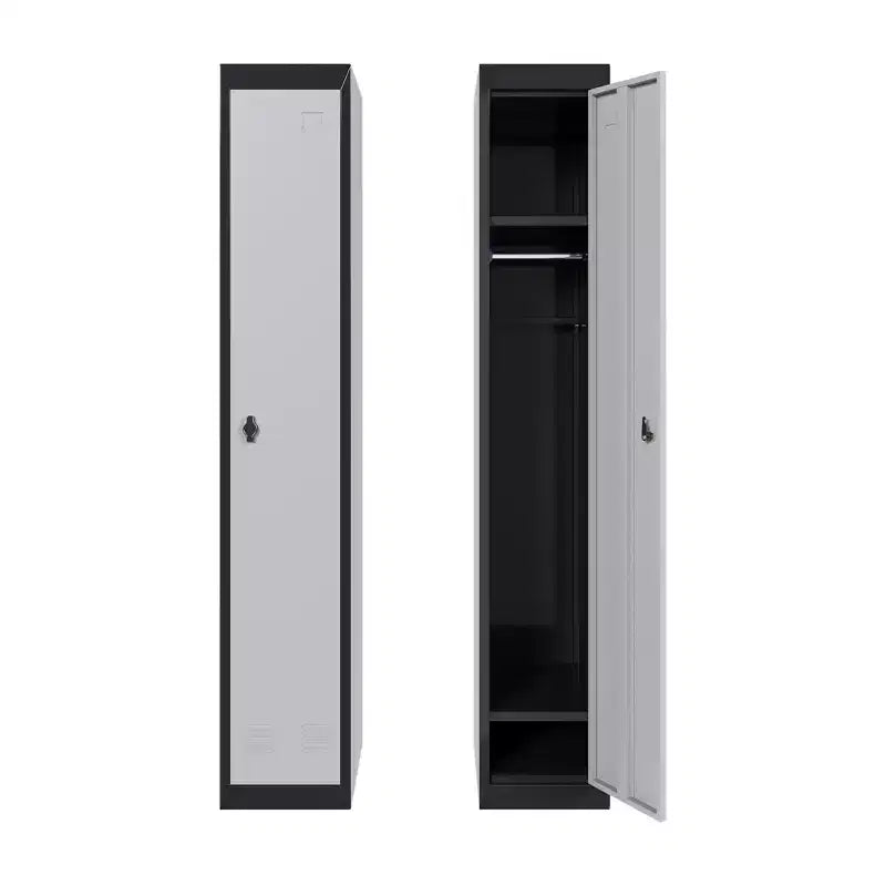 COZONY 72 Heavy-Duty Steel Locker with Keys, Industrial Storage Cabinet with Adjustable Shelves & Ventilation for Gym, Office, School, Home Use