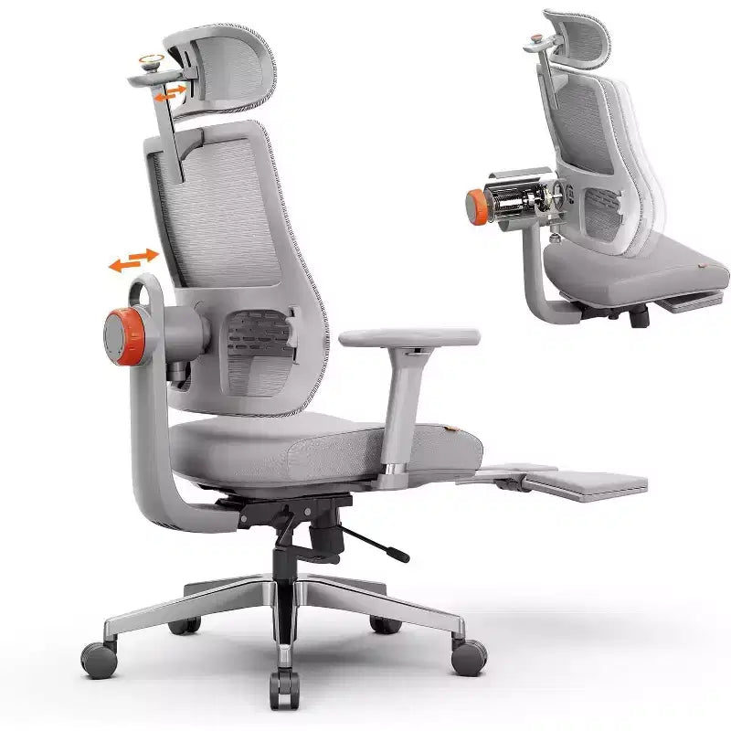 Fauteuil de bureau Newtral Magich-GPro avec repose-pieds - Accoudoirs 4D - MAGICH-GPRO+LAPD-GRAY