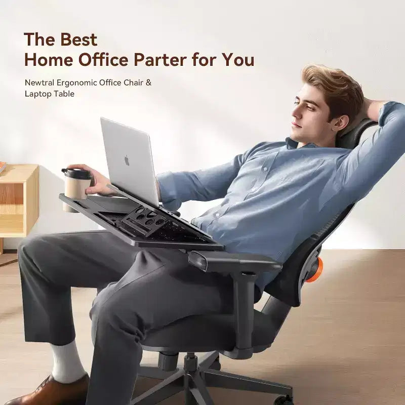 Chaise de bureau ergonomique Newtral - MAGICH003+LAPD - Noir