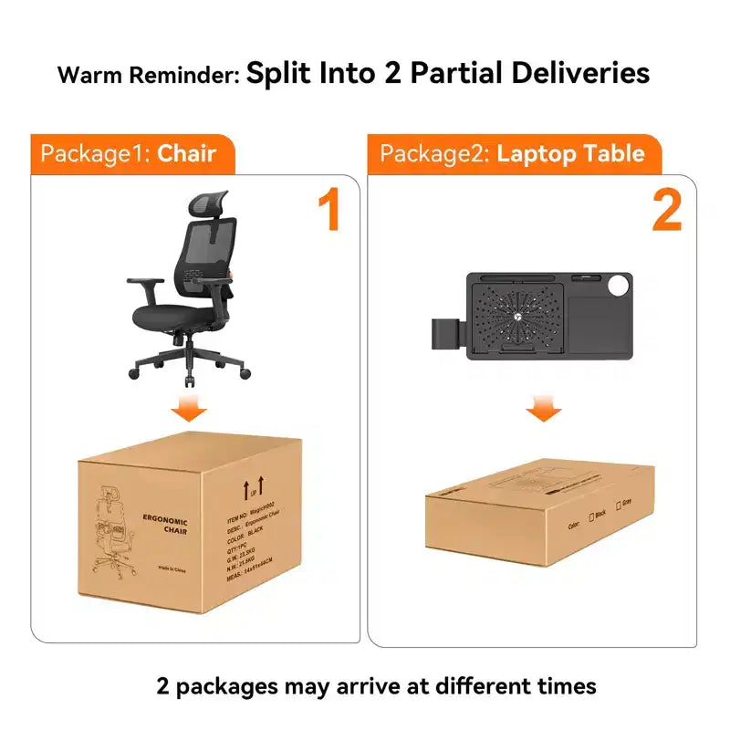 Chaise de bureau ergonomique Newtral - MAGICH003+LAPD - Noir