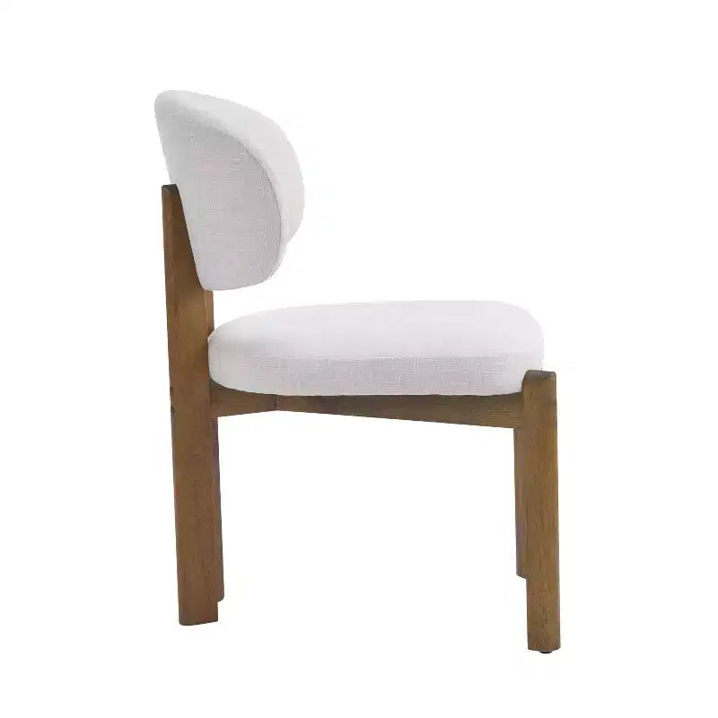 Chaises de salle à manger Christopher Knight Home Elias en bois d'hévéa moderne scandinave avec assise rembourrée