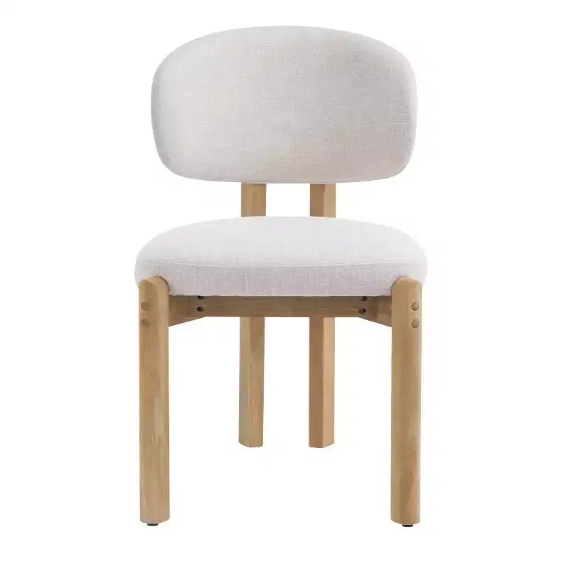 Chaises de salle à manger Christopher Knight Home Elias en bois d'hévéa moderne scandinave avec assise rembourrée