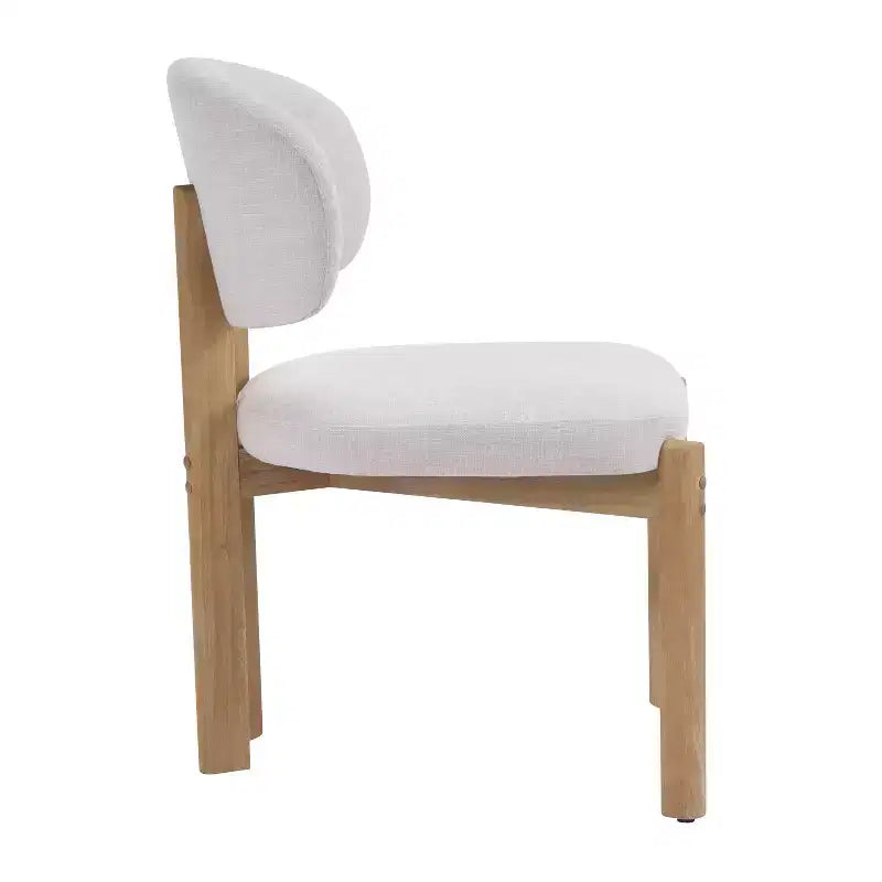 Chaises de salle à manger Christopher Knight Home Elias en bois d'hévéa moderne scandinave avec assise rembourrée