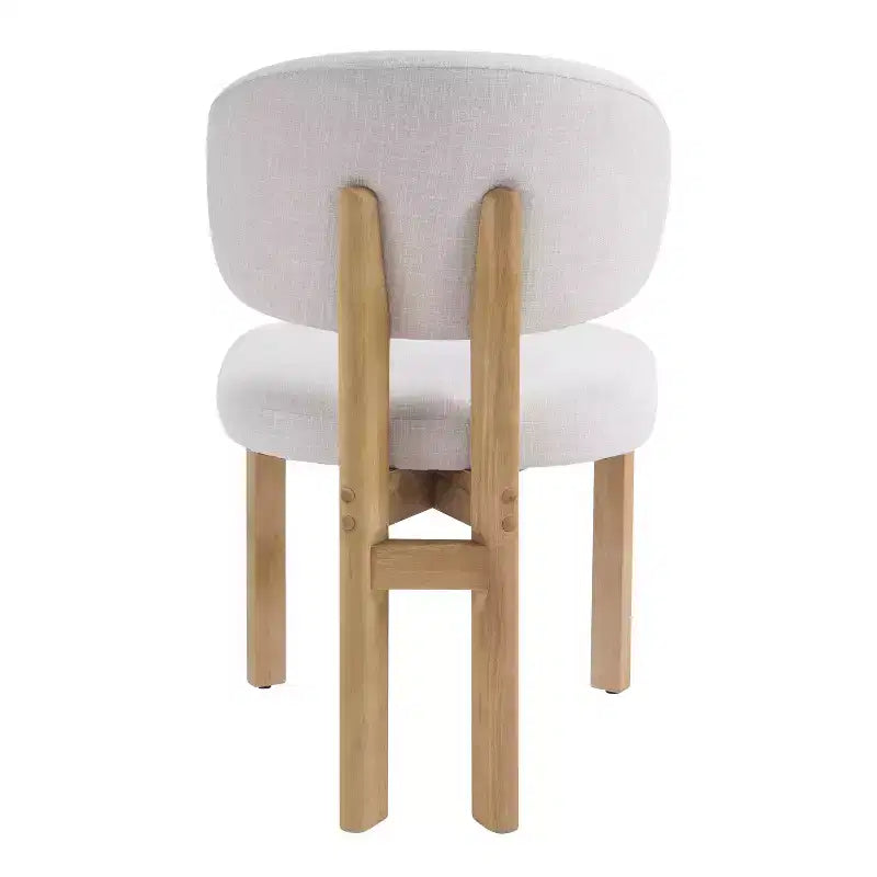 Chaises de salle à manger Christopher Knight Home Elias en bois d'hévéa moderne scandinave avec assise rembourrée