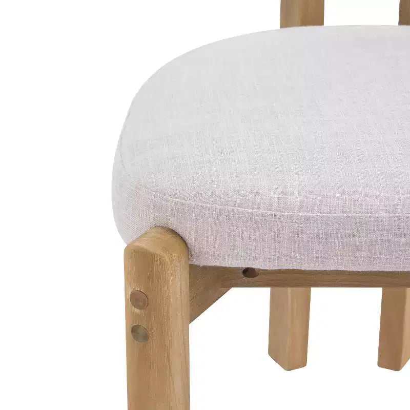 Chaises de salle à manger Christopher Knight Home Elias en bois d'hévéa moderne scandinave avec assise rembourrée