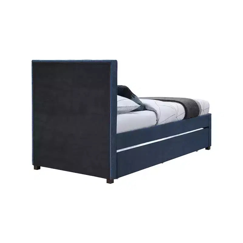 Lit gigogne double en tissu texturé lin Harper, Meridian Furniture