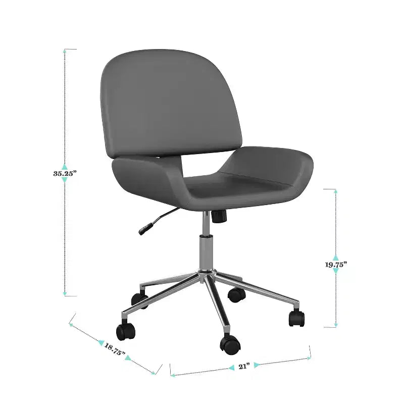 Chaise de bureau rembourrée Tyla Martha Stewart