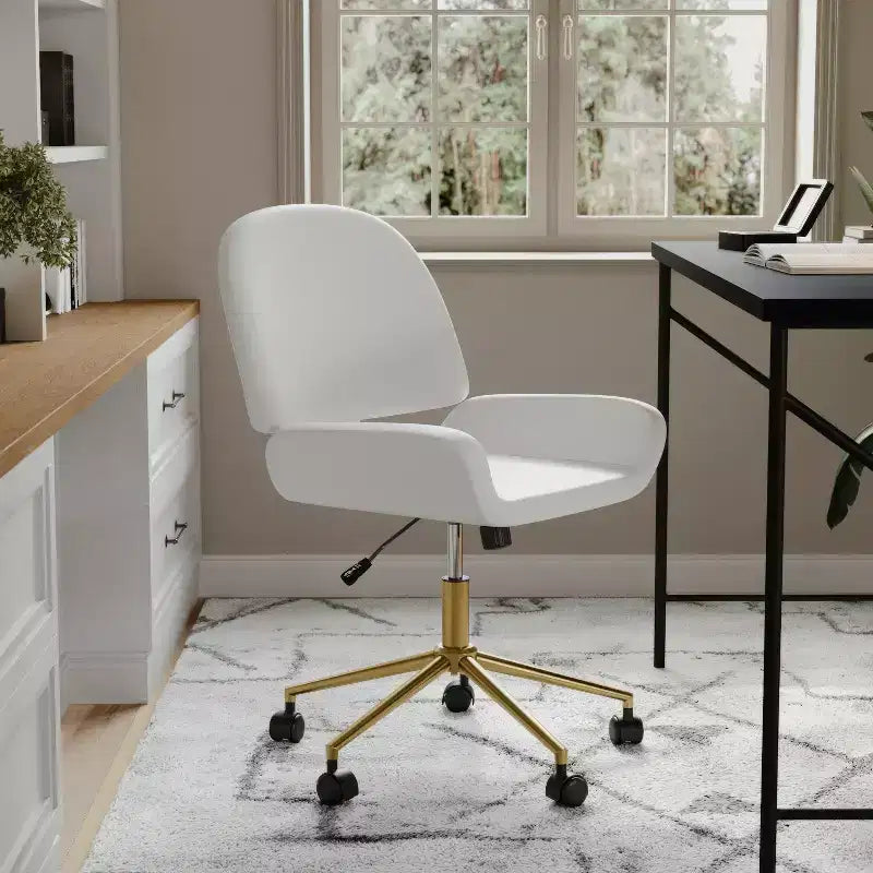 Chaise de bureau rembourrée Tyla Martha Stewart
