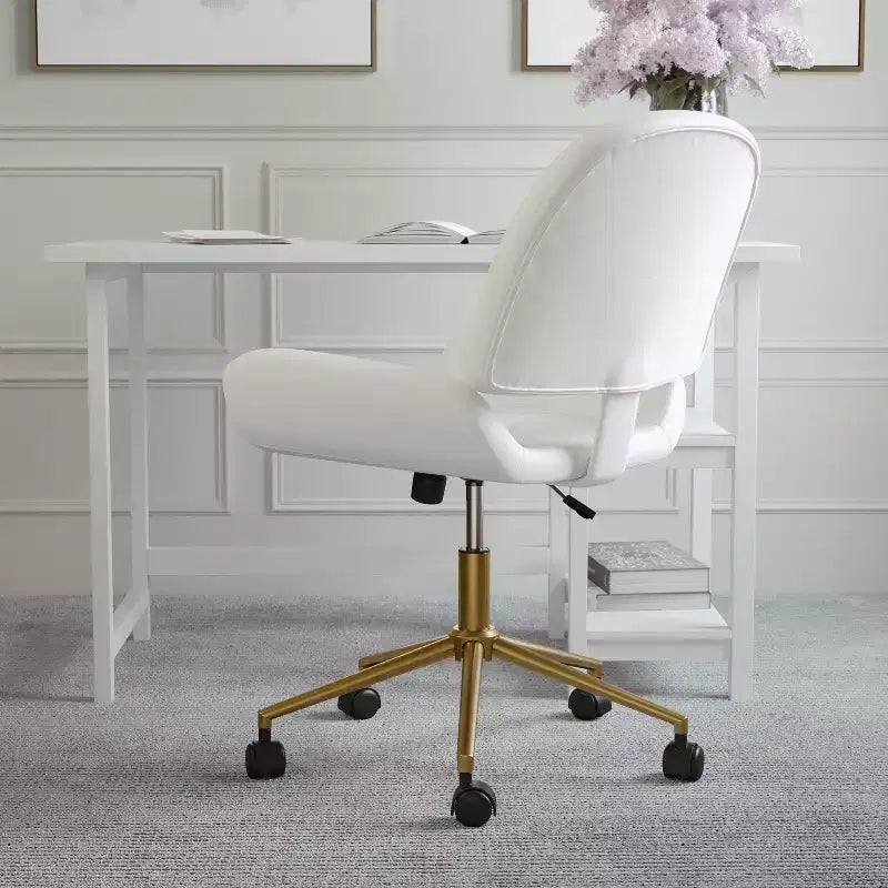 Chaise de bureau rembourrée Tyla Martha Stewart